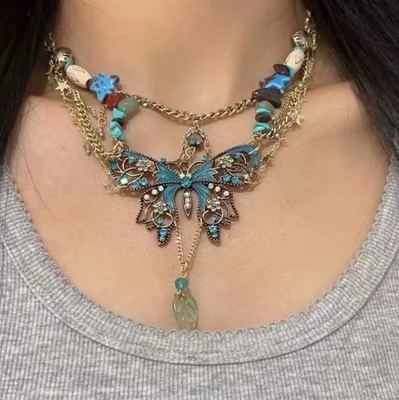 Boho Butterfly Chain Belt / Necklace | NWOT - Picture 4 of 10